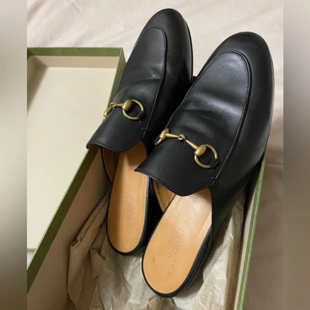 Gucci Princetown Leather Slipper Loafer Mule